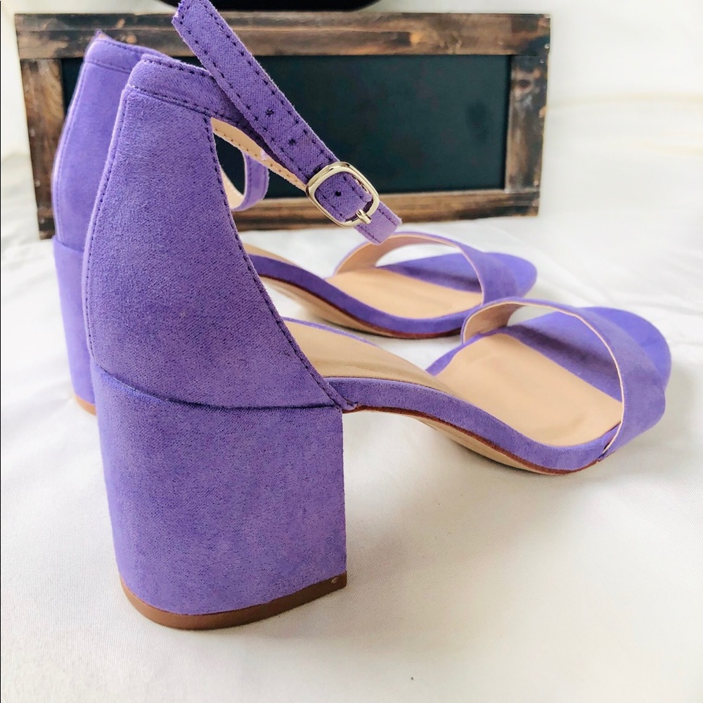 A New Day Chunky Heel Purple Lilac Suede💜
